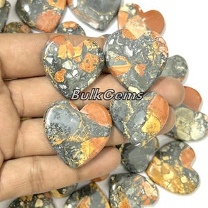 Malingano Jasper Hearts Lot – Wholesale Gemstone Crystals, Jewelry Making