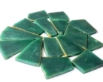 Dark Green Jade Gemstone- Wholesale Green Jade Slabs - Bulk Green Jade Slabs - Natural Green Jade stone slabs for making jewelry