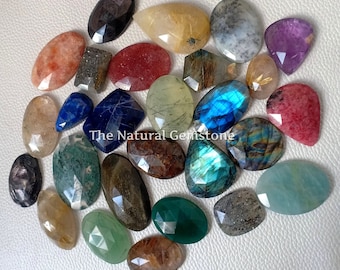 Mix Faceted Gemstone Lot – Colorful Crystal Cabochons