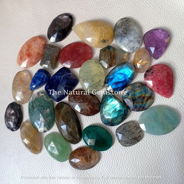 MIX LOT !! Mix Faceted Gemstone Lot - Mix Gemstone Lot - Mix Gemstone Crystal Cabochon - Mix Colorful Crystal Lot - Mix Faceted Cabochon