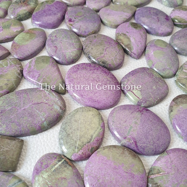 Purple Stichtite Gemstone, Stichtite, Wholesale Cabochons Lot Jewelry Making Loose Gemstone DIY, Wire Wrapping, Crystals, Bulk sale cabochon