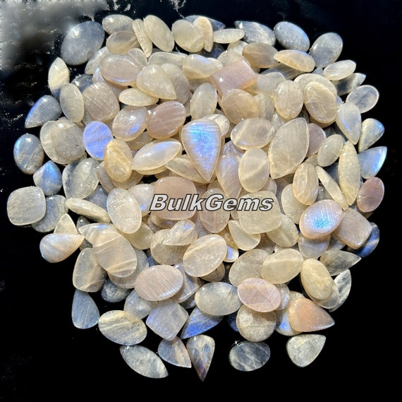 Belomorite Moonstone Wholesale Lot Belomorite Moonstone Cabs Flashy Belomorite Moonstone Cabochons for Making Jewelry Etsy