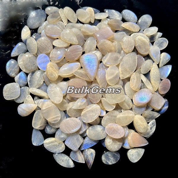 Belomorite Moonstone! Wholesale lot Belomorite Moonstone Cabs - Flashy  Belomorite Moonstone Cabochons for Making Jewelry