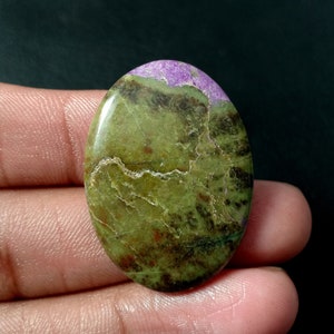 Green Stichitite Gemstone/Top Quality Stichitite Oval Gemstone/Flat Back Stichitite Cabs/Cabochon Stichitite/For Pendant/36x26x4mm/A-753