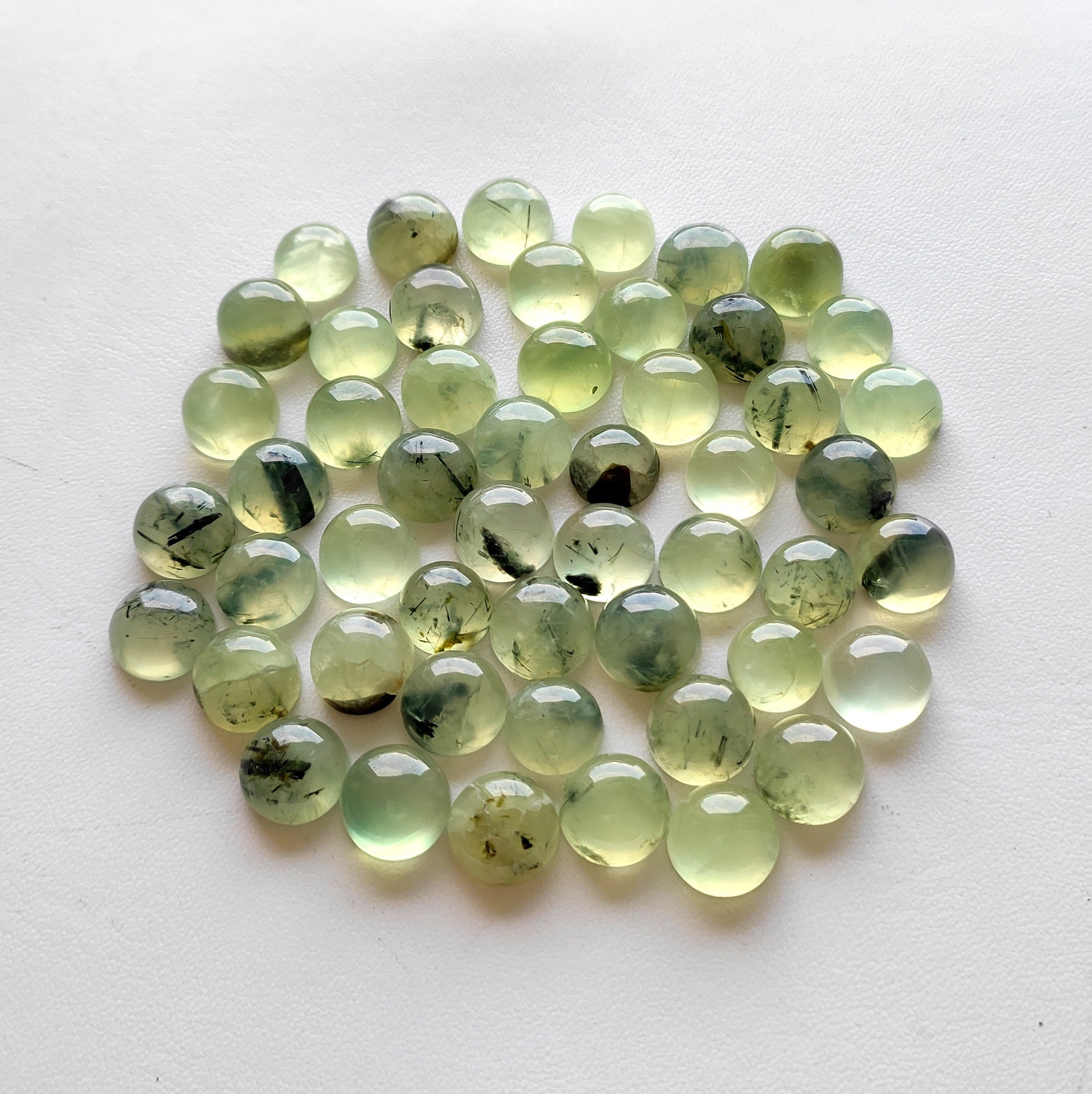 Prehnit Edelstein - kalibriert 11x11 mm rund - natürliche Prehnit Runde Lot - Großhandel Prehnit für Schmuck