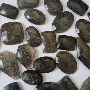 Black Sunstone Lot ! Wholesale Faceted Black Sunstone - Natural Black Sunstone Faceted Lot - Natural Sunstone for Jewelry Necklace Making