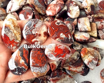 Crazy Lace Agate Cabochon Lot, Natural Crazy lace Gemstone, Smooth Wholesale Cab Crazy lace Stone for Making  Jewelry