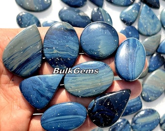 Blue Leland Obsidian - Wholesale lot of Blue Leland Obsidian mix Shapes for making jewellry and things.
