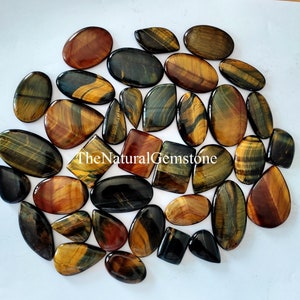 Rare Multi Color Tiger's eye Stone - Wholesale Lot Of Tiger's eye Cabochon - Tiger's eye Polished Cab Lot - chatoyant gemstone for Jewelry