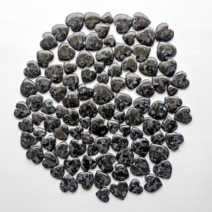 WHOLESALE Indigo Gabbro Jasper Heart Shape lot! Wholesale Gabbro Jasper Gemstone - Flat Back Heart - Gabbro Jasper Hearts for making jewelry