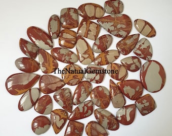Noreena Jasper Cabochons Lot - Mix Shapes, Handmade Polished Stones