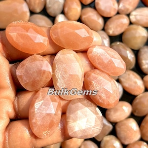 Faceted Peach Moonstone Lot - Wholesale lot of Faceted Peach Moonstone for making jewelry and things