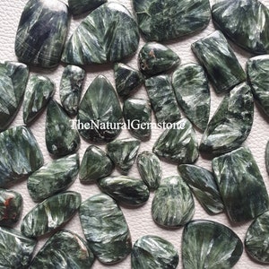 Seraphinite! Wholesale Seraphinite Cabochon lot, Loose Bulk Seraphinite Cabs - Seraphinite - gemstone for making jewelry