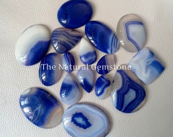 Wholesale Blue Banded Onyx Lot! Blue Banded Onyx Cabochon - Blue Banded Onyx gemstone - Bulk Blue Banded Onyx Stone For Making jewelry