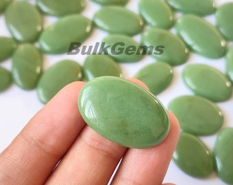 Bulk Green Jade Oval Cabochon lot, High Quality Green Jade Oval stone, Green Jade gemstone Polished Smooth Cab For Making Jewelry
