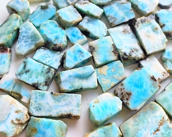 天然ラリマースラブロット、ルースジェムストーンプレート卸売ロット