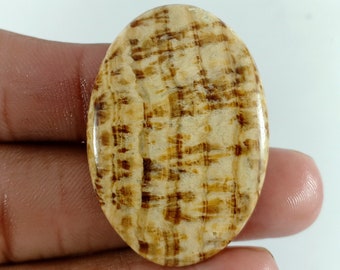 Cabujón ovalado de aragonita Candy, gema suelta (38x27x5mm)