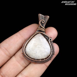 Moonstone Pendant, Beautiful ! African Moonstone Wire Wrapped Gemstone Jewelry, Handmade Pendant Jewelry Gift For Mother, Gift For Him