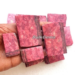 Thulite Slabs - Pink Thulite Gemstone Slab - Crystal Slab Lot - Wholesale lot of thulite Stone Slabs For making jewelry