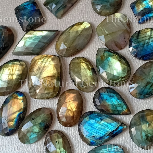 Lot Of faceted Labradorite - Multi Flashy Labradorite lot - Unique Labradorite Gemstone Lot- Labradorite Cabochon Rainbow Flashy Cabochon