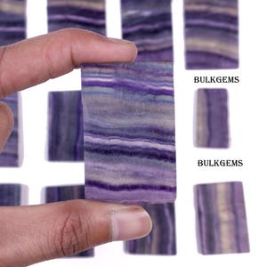 Raw Fluorite Slab Lot - Natural Gemstone Slices for Jewelry Making image 2