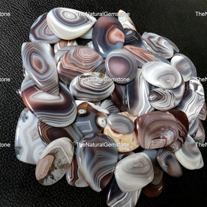 WHOLESALE CABOCHON Sale Natural Botswana Agate cabochon Botswana Agate gemstone one side flat Smooth Cabochon, jewelry Making Supply Tool image 5