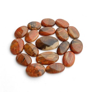 Petrified wood stone! Wholesale Lot of  Loose Petrified wood oval - Bulk Pack Petrified wood oval - For Making Jewelry
