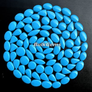 Turquoise Gemstone Lot ! Wholesale lot of Turquoise Gemstone Mix Shapes for making jewellry and things - Turquoise smooth Hand Polish Gems-