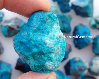 Natural Shattuckite Gemstone – Raw Chrysocolla Rough