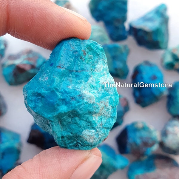 Natural Shattuckite Gemstone – Raw Chrysocolla Rough