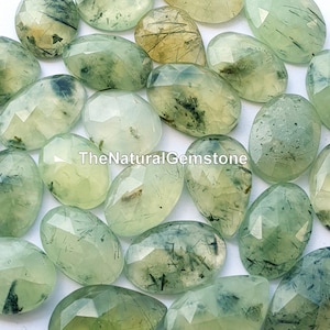 Prehnite Gemstone - Wholesale Faceted Prehnite - Rose Cut Natural Prehnite - Cut Prehnite - Bulk Handcrafted Prehnite stone - For Jewelry