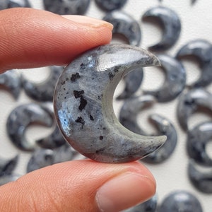 Larvikit Mond! Großhandels larvikit Edelstein Mond Cabochon Lot - Halbmond Larvikit - Masse Halbmond Larvikit Kristall Mond Schmuck