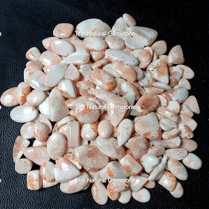 Pink Scolecite! Wholesale Pink Scolecite Pack -  Loose Polished Cab - Scolecite gemstone - Crystal Cabochon Lot For Jewelry Making
