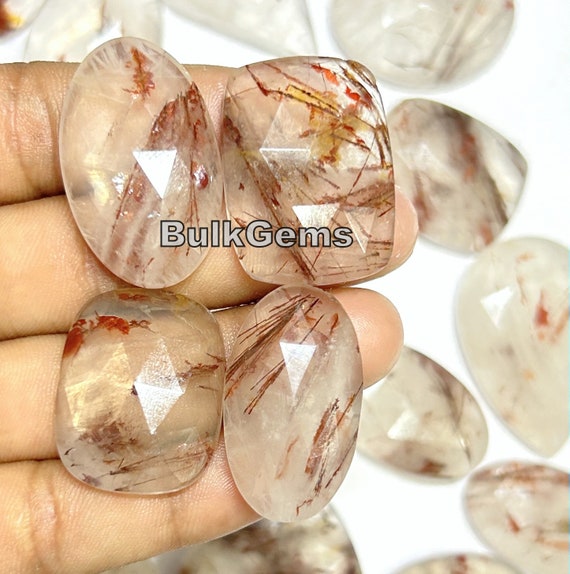 Faceted Copper Rutile Mix Lot Wholesale Price Rutile Quartz