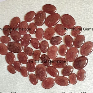 Strawberry Quartz ! Wholesale Strawberry Quartz Cabochons , Strawberry Quartz Lot -Bulk Strawberry Quartz Cabs For Making Jewelry