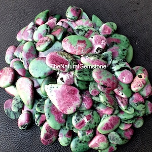 Natural Zoisite with Ruby, Ruby In Zoisite Crystals Cabochon smooth polished Ruby Zoisite Gemstone Crystal Wholesale Cab For Jewelry Making