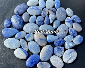 Blue Quartz ! Wholesale lot of Blue Quartz gemstone - bulk Blue Quartz Stone Cab - polished Cabs  - For Making Jewelry