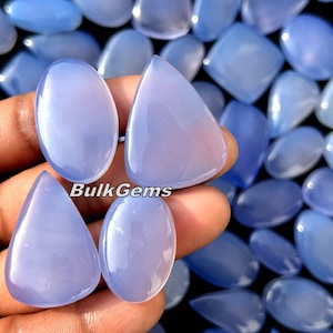 Blue Chalcedony - Wholesale lot of blue chalcedony mix shapes for making jewellry and things.