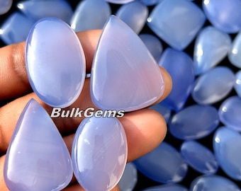 Blue Chalcedony - Wholesale lot of blue chalcedony mix shapes for making jewellry and things.