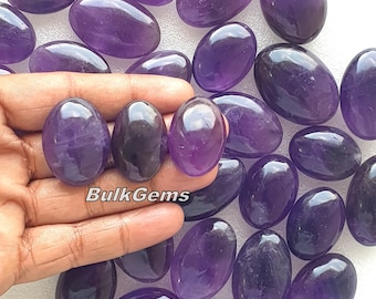 Beautiful Natural Amethyst Bulk Oval, Wholesale Lot of Amethyst Oval Stone For Making Things