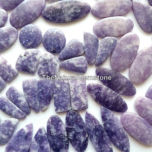 Lepidolite Pair Gemstone ! Wholesale Matching Pair Lot - Lepidolite loose Pair -Flat Back Matching Pair For Making Jewelry - Bulk  Pair sale