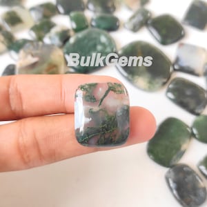 Wholesale Moss Agate Cushion Gemstone, designer Moss Agate Cabochon,Moss Agate smooth Cab,polish Green Moss Agate crystal for making jewelry