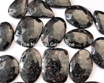 Nuummite ! Wholesale Faceted Nuummite Stone -Faceted Nuummite Cabochon - Nuummite Cabs - Faceted Nuummite Crystal For Make Jewelry Necklace