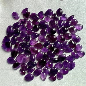 Beautiful Natural Amethyst Bulk Cabochon, Wholesale Lot - Purple Amethyst Stone By Weight With Different Shapes and Sizes For Jewelry Making