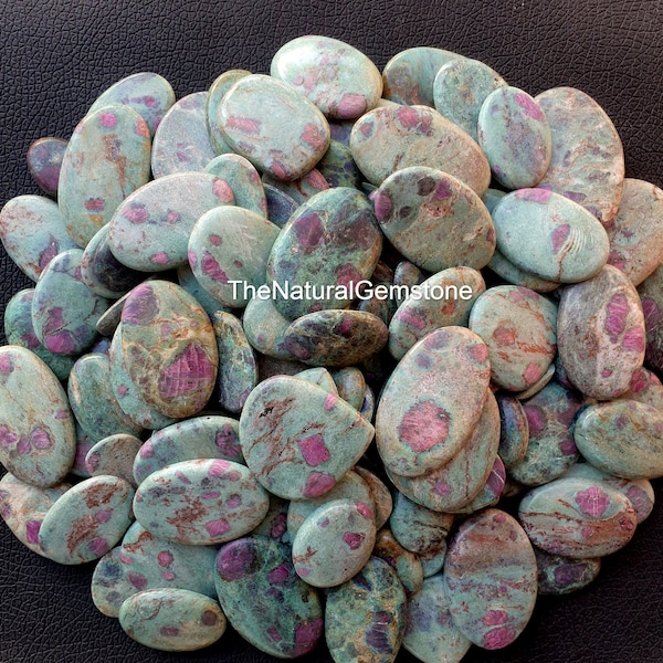 Ruby Fuchsite,  Ruby Fuchsite Wholesale Lot, Smooth Polished Cabochon, Natural Gemstone Lot,  Natural Ruby Fuschite Gemstone, Crystal Sale,