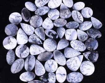 Dendritic Opal Gemstone Cabochon Mix Shape Lot – AAA Quality Jewelry Supply