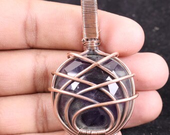 AA+ Quality Amethyst Tree of Life Copper Pendant - Wire Wrapped Gemstone Necklace, Gift For Her