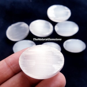 Selenite Druzy! Wholesale lot of Selenite Oval Druzy- bulk Selenite Druzy Stone lot - For Making Jewelry