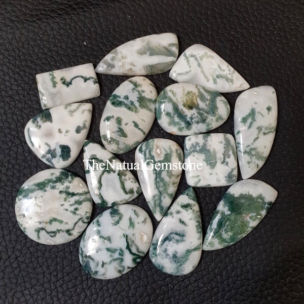 Tree agate ! Wholesale Lot of Loose tree agate Cabochons - Bulk Pack tree agate Cabs Pack - For Making Jewelry
