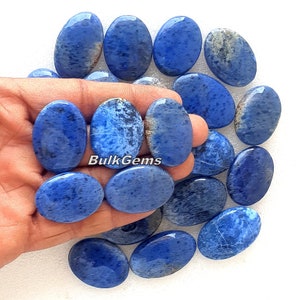 Dumortierite Quartz light Shade Oval - Wholesale Lot Of Dumortierite Quartz light Shade ovals for making jewelry and things